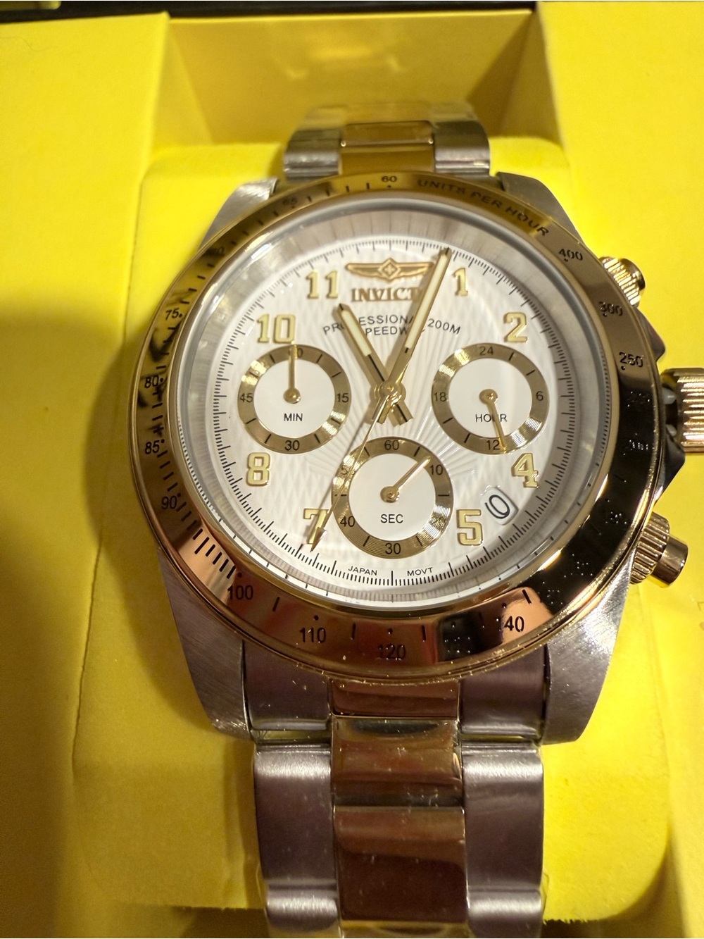 Invicta Speedway Torvane Men's Watch - 39.5mm, Steel, Gold-Chronograph